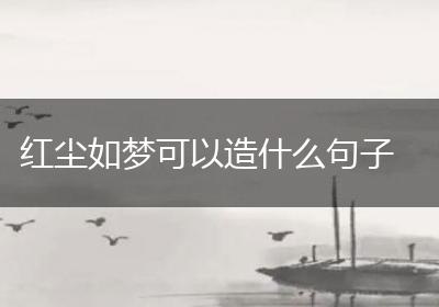 红尘如梦可以造什么句子