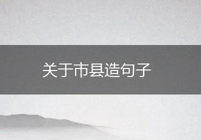 关于市县造句子