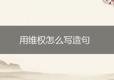 用维权怎么写造句
