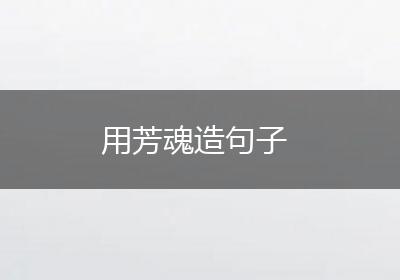 用芳魂造句子