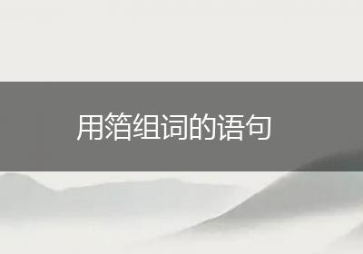 用箔组词的语句