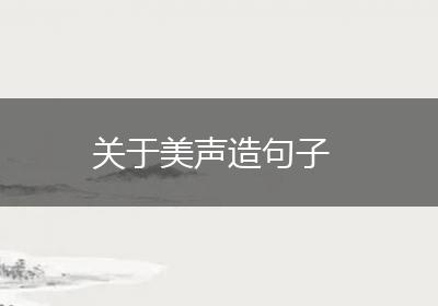 关于美声造句子