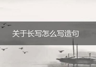 关于长写怎么写造句