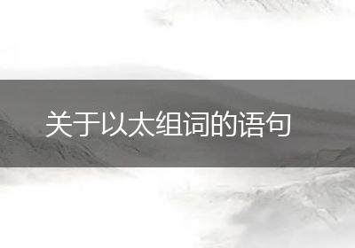 关于以太组词的语句