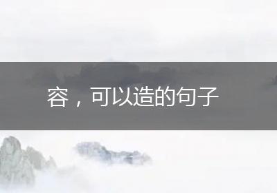 容，可以造的句子