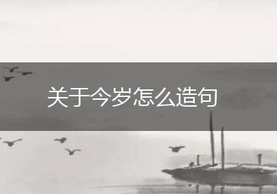 关于今岁怎么造句