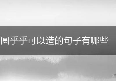 圆乎乎可以造的句子有哪些