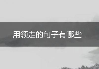 用领走的句子有哪些