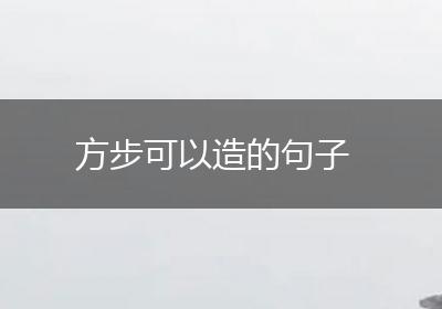 方步可以造的句子