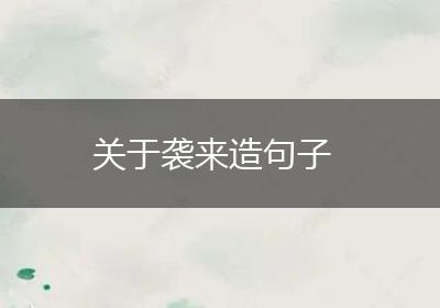 关于袭来造句子