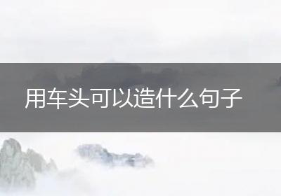 用车头可以造什么句子