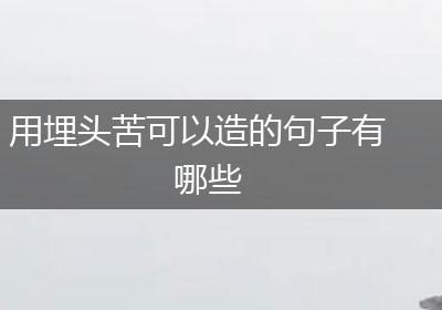用埋头苦可以造的句子有哪些