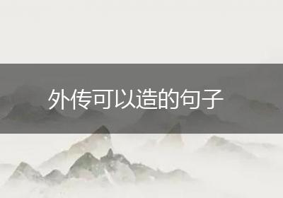 外传可以造的句子