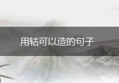 用轱可以造的句子