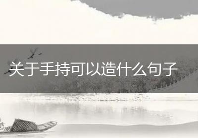 关于手持可以造什么句子