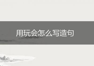 用玩会怎么写造句