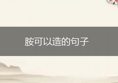 胺可以造的句子