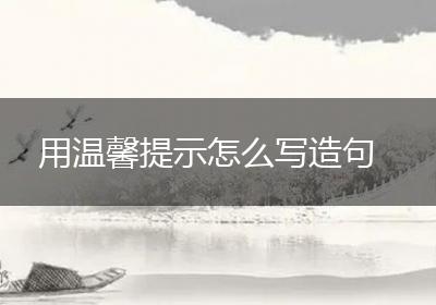 用温馨提示怎么写造句