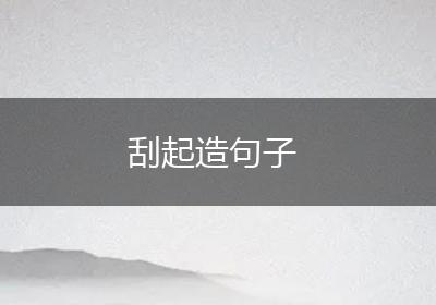 刮起造句子