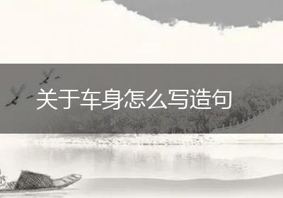 关于车身怎么写造句