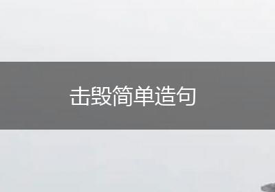 击毁简单造句