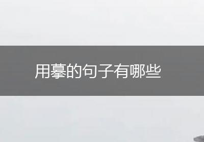 用摹的句子有哪些