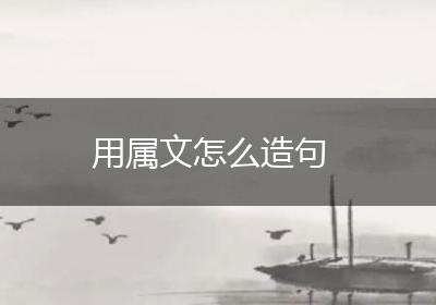 用属文怎么造句