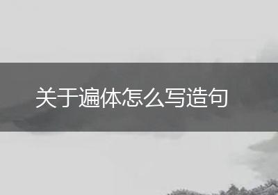 关于遍体怎么写造句