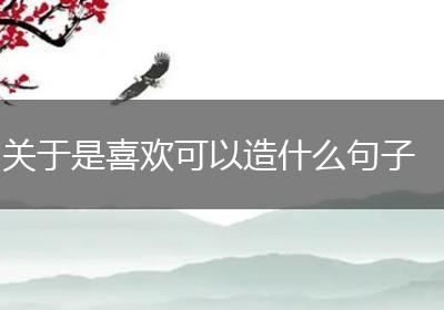 关于是喜欢可以造什么句子