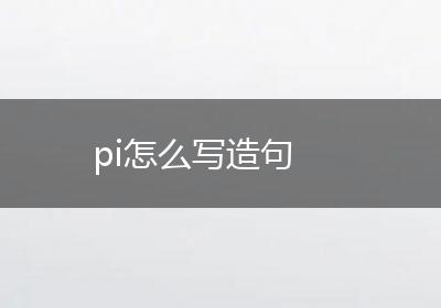 pi怎么写造句