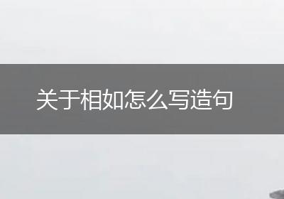 关于相如怎么写造句