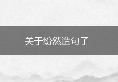 关于纷然造句子