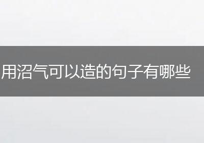 用沼气可以造的句子有哪些