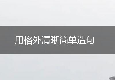 用格外清晰简单造句