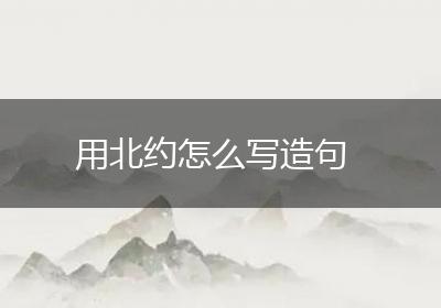 用北约怎么写造句