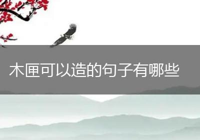 木匣可以造的句子有哪些