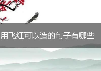 用飞红可以造的句子有哪些