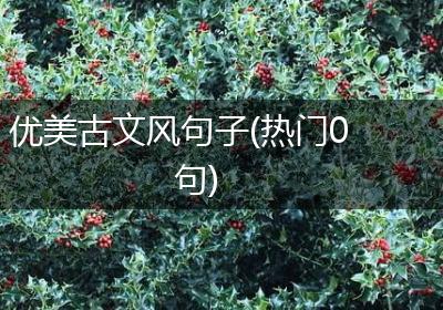 优美古文风句子(热门0句)