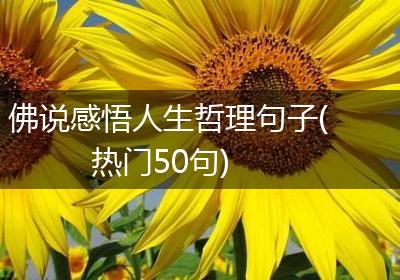 佛说感悟人生哲理句子(热门50句)