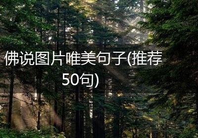 佛说图片唯美句子(推荐50句)