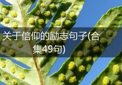 关于信仰的励志句子(合集49句)