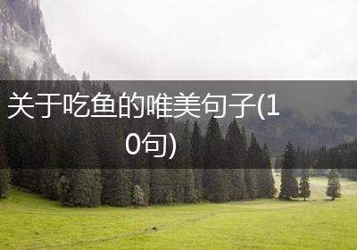 关于吃鱼的唯美句子(10句)