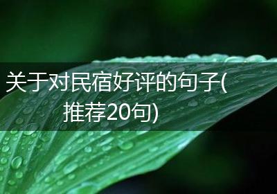 关于对民宿好评的句子(推荐20句)