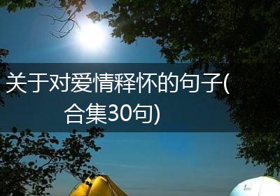 关于对爱情释怀的句子(合集30句)