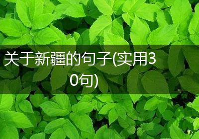 关于新疆的句子(实用30句)