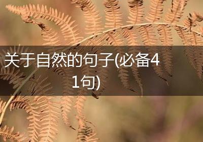 关于自然的句子(必备41句)