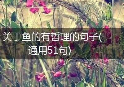 关于鱼的有哲理的句子(通用51句)