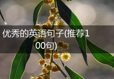 优秀的英语句子(推荐100句)