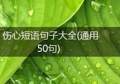 伤心短语句子大全(通用50句)