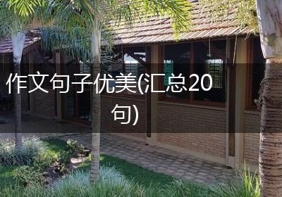 作文句子优美(汇总20句)